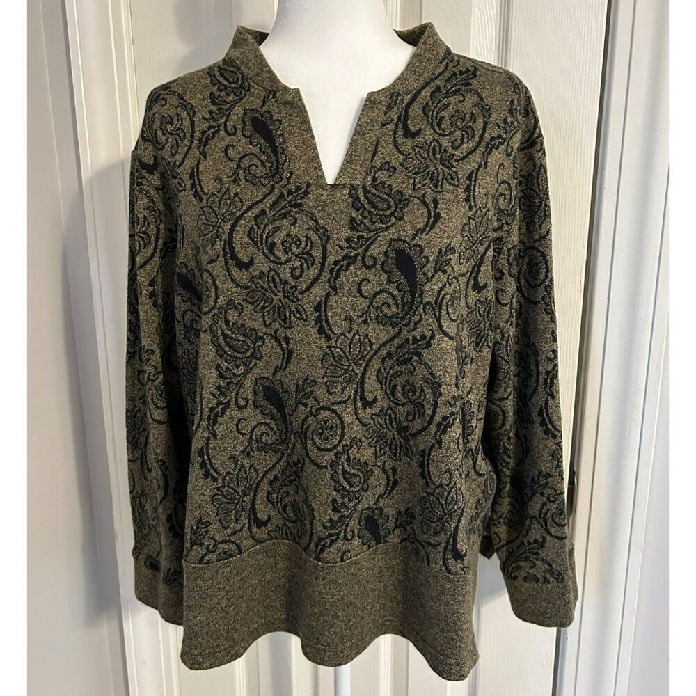 Coldwater Creek V Neck Sweater 2x Excellent Pre-owned Condition Plus Business